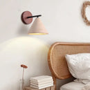 Helnys Iron Yellow Travertine LED Wall Sconce - Japanese Style Bedroom Lamp