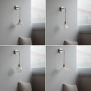 Helnys White Glass LED Wall Lights with Pull Chain Switch - Modern Nordic Design