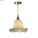 Helnys Nordic Glass Pendant Light - Modern LED Flower Design