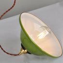 Helnys Green Glass LED Pendant Lights for Reading and Dining Room