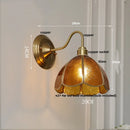 Helnys Vintage Copper Loft LED Wall Lights Glass Bedroom Lamparas De Pared