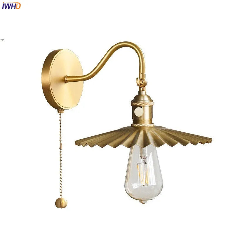Helnys Adjustable Up Down Wall Sconce Lamp Copper LED Modern Wandlamp