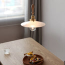 Helnys White Glass Pendant Light for Bedroom Living Dining Room