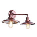 Helnys Dual LED Wall Light: Industrial Vintage Plug-In Lamp, Adjustable Loft Lighting