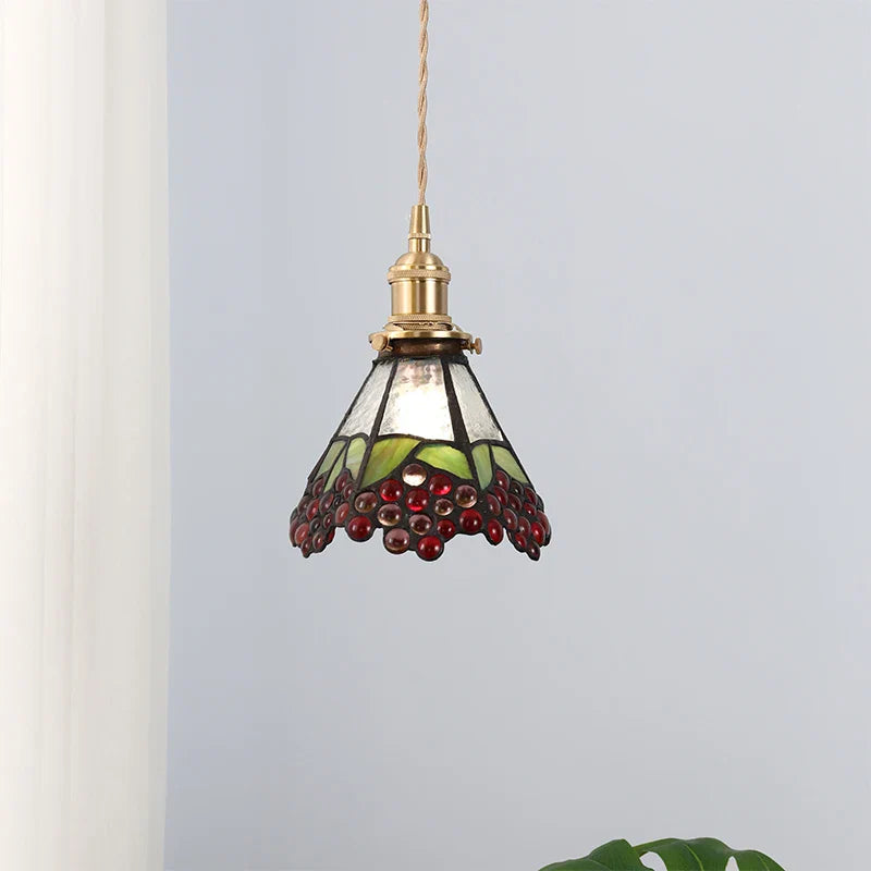 Helnys Modern Nordic Glass Copper LED Pendant Lights for Dining Room & Bedroom