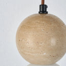 Helnys LED Gourd Pendant Light Fixture White Glass Yellow Travertine Hang Lamp