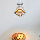 Helnys Tiffany Style Glass LED Pendant Lights for Dining Kitchen Restaurant