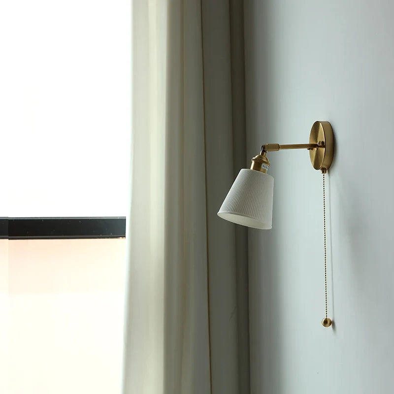 Helnys Rotatable Ceramic LED Wall Light - Modern Nordic Stair Fixture