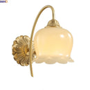 Nordic LED Wall Lamps Antique Brass Resin Flower Design Helnys Wall Light