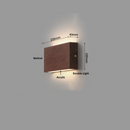 Helnys Nordic Walnut Wood LED Wall Sconce for Bedroom & Living Room