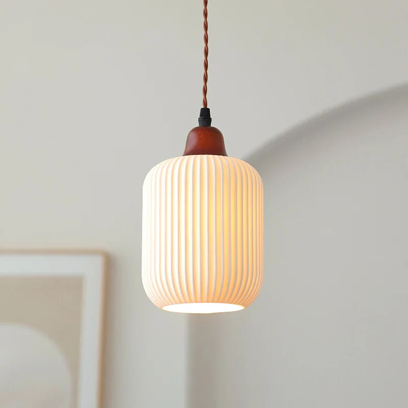 Helnys Nordic LED Pendant Lights Ceramic Hanging Lamp for Home Indoor Decor
