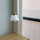 Helnys Flower Glass LED Chandelier Pendant Light - Modern Kitchen Island Hanging Lamp