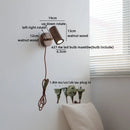 Helnys Nordic LED Wall Lamps Bedroom Simple Interior Lighting Wood Switch Mirror Light