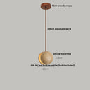 Helnys Adjustable LED Pendant Lights Yellow Travertine Hang Lamp Nordic Modern Wood