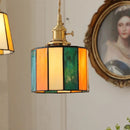 Helnys Adjustable LED Pendant Lamp with Copper Knob Switch for Dining Room