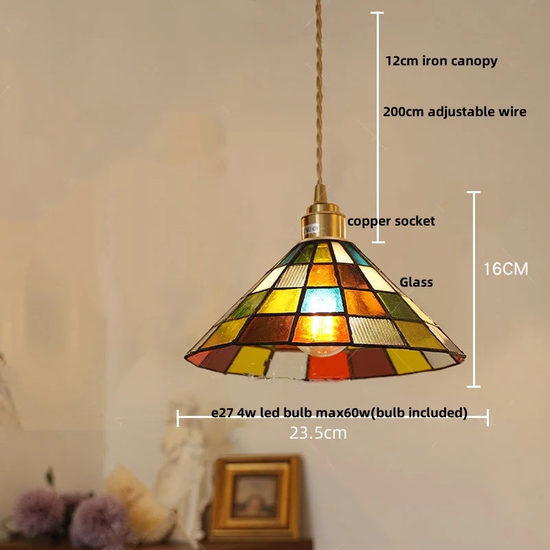Helnys Adjustable LED Pendant Lamp with Copper Knob Switch for Dining Room