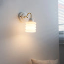 Helnys Modern Nordic Glass Ceramic Wall Lamp for Bedroom Kitchen Stair Decoration