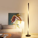 Helnys Modern White Long Line Floor Lamp for Living Room, Bedroom, and Study