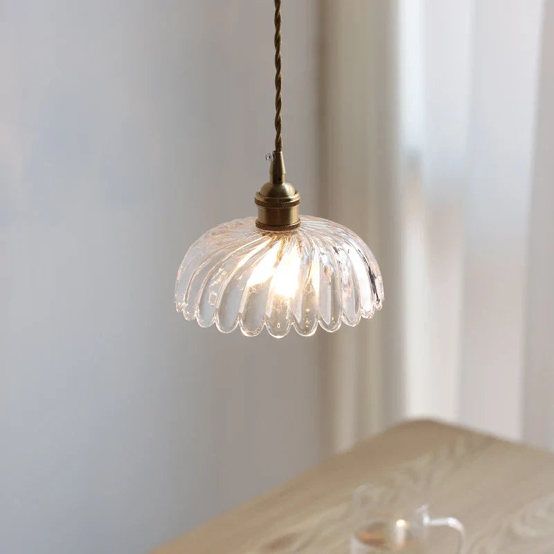 Helnys Nordic Glass LED Pendant Light for Study Porch Dining Room Home Decor
