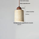 Helnys Glass Ball Pendant Lights Adjustable Yellow Travertine White for Dining Room