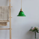 Helnys White Green LED Pendant Lamp Glass Iron Nordic Chandelier Hanging Lights