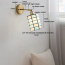 Helnys LED Wall Light: Japan Style, Children's Room Decor, Blue & White Glass, E27 Bulb