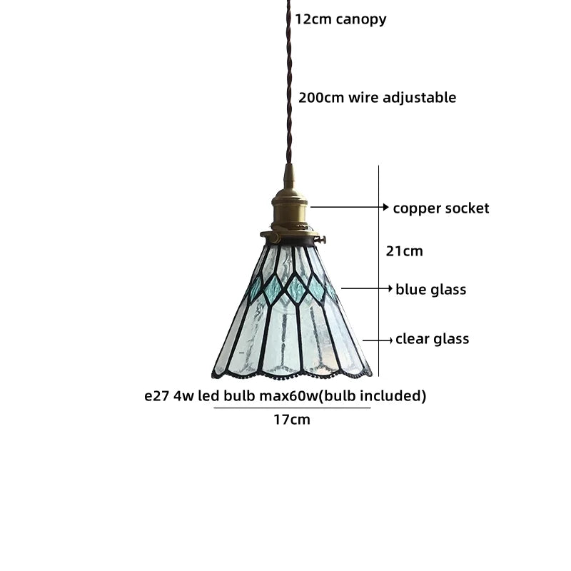 Helnys Adjustable LED Glass Pendant Lights Industrial Decor for Hallway & Restaurant