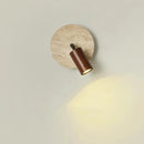 Helnys Stone Wood LED Wall Sconce Pull Chain Switch Mirror Light Fixtures