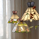 Helnys Flower Glass Copper Hanging Lamp: Nordic Modern LED Pendant Light