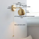 Helnys Swing Arm LED Wall Lamp Gold Copper Modern Home Decor E27 Bulb