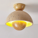 Helnys Yellow Cave Stone LED Ceiling Light Fixture Vintage Loft Ceiling Lamp