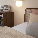 Helnys White Glass LED Pendant Lamp for Bedroom & Living Room