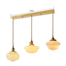 Helnys White Glass LED Pendant Lamp for Bathroom Bedroom Living Room