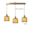 Helnys Vintage LED Pendant Lamp with Copper Socket & Glass Lampshade