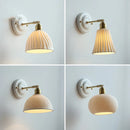 Helnys Ceramic Wall Lamp with Pull Chain Switch for Home Indoor Decor