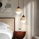 Helnys Yellow Travertine LED Pendant Lamp White Glass Nordic Modern Hang Lamp
