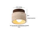 Helnys Vintage Yellow Travertine Ceiling Light with PMMA Lampshade