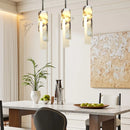 Helnys Bulgari Stone Chandelier Pendant Light for Dining Coffee Room Kitchen Home Decor