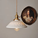 Helnys Copper Ceramic LED Pendant Lights Nordic Modern Walnut Wood Hang Lamp