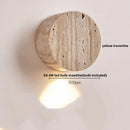 Helnys Modern Nordic Travertine Stone Wall Sconce LED Wall Light for Coffee Corridor