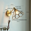 Helnys Modern Clear Glass Wall Lights with Pull Chain Switch