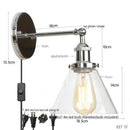 Helnys Loft LED Wall Lamp with Pull Chain Switch