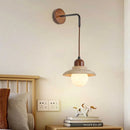 Helnys White Glass LED Wall Lights Kitchen Restaurant Pull Chain Switch Sconce