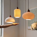 Helnys Ceramic Wood LED Pendant Lights | Adjustable Vintage Kitchen Hanging Lamps