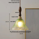 Helnys White Glass LED Pendant Light Fixture Nordic Modern Walnut Wood Hang Lamp