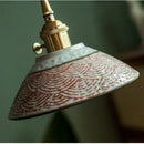 Helnys Ceramic Pendant Light with Knob Switch & LED Copper Finish