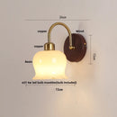 Helnys Nordic LED Wall Lights Copper Bedside Lamp Sconce