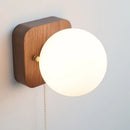 Helnys LED Walnut Wood Wall Lamp for Home and Living Room