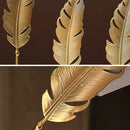 Helnys Nordic Gold Ginkgo Leaf Sculpture for Luxury Home Decor