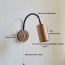 Helnys Wooden Up Down LED Wall Light with Pull Chain Switch